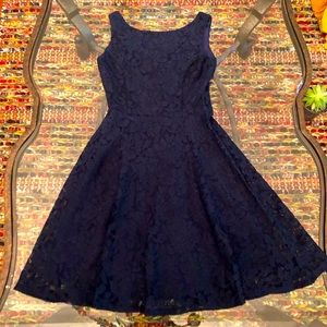 Navy blue A line dress